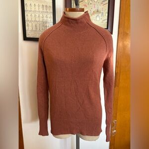 THEORY: 100% Cashmere Roll Mockneck Sweater *SZ.S (PINK MAUVE)